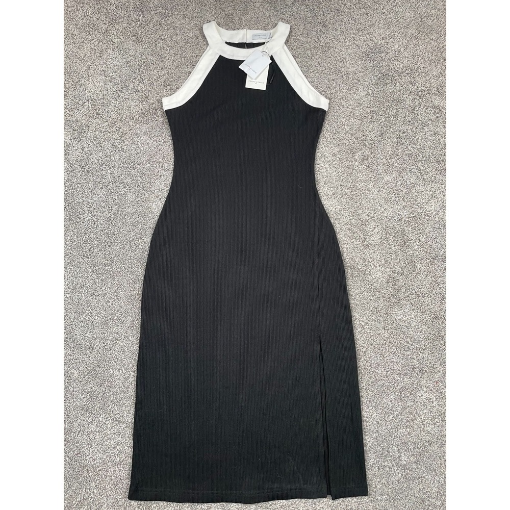 Petite Studio New York Dress Womens Small Clara Black Mini Bodycon Fitted NEW